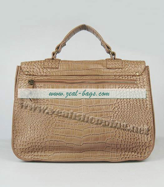 Knockoff Proenza Schouler Suede PS1 Satchel Bag in Light Coffee Croc Veins - Click Image to Close